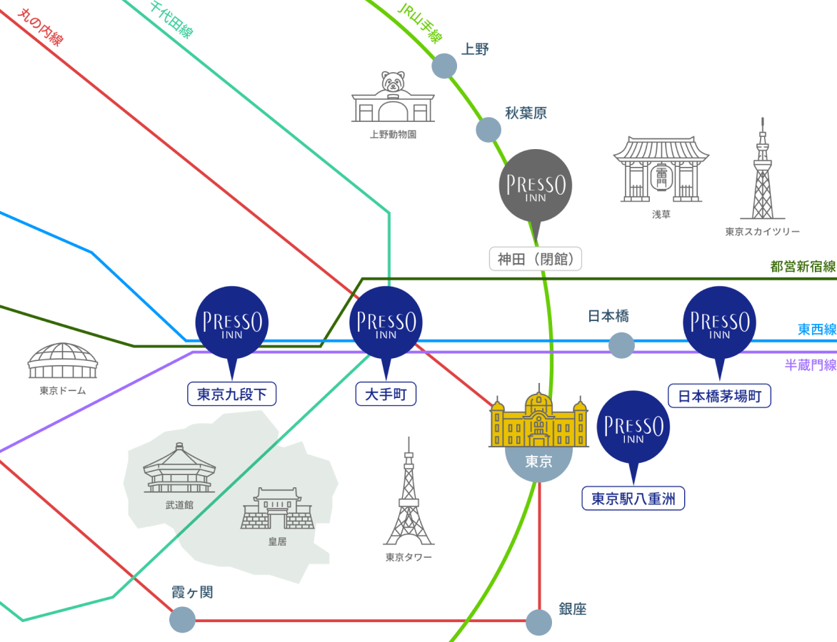 近隣の京王プレッソインの地図